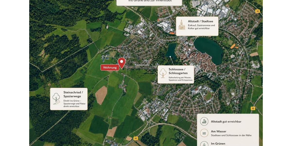 Etagenwohnung Bad Waldsee - 3.5 Zimmer, 69 m&sup2;, 249.000&euro; | Angebot:26556932