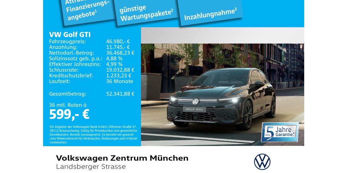 VW Golf 3.000 km 46.980 &euro; München 80687