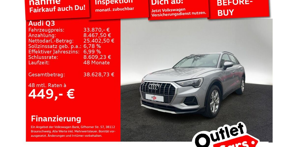 Audi Q3 25.851 km 33.870 &euro; Senden 89250