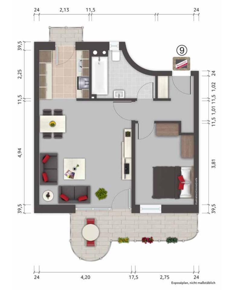 Hamburg Winterhude 2 Zimmer Wohnung inkl. Tiefgarage