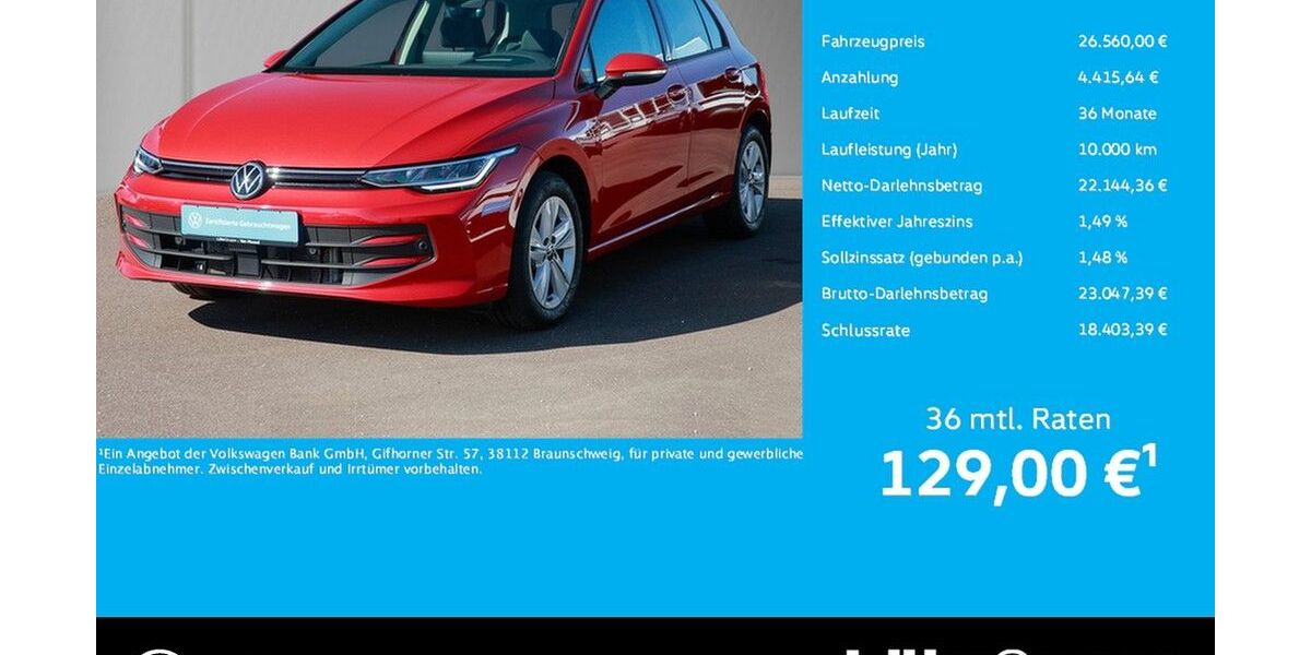 VW Golf 21.574 km 25.960 &euro; Trier 54292