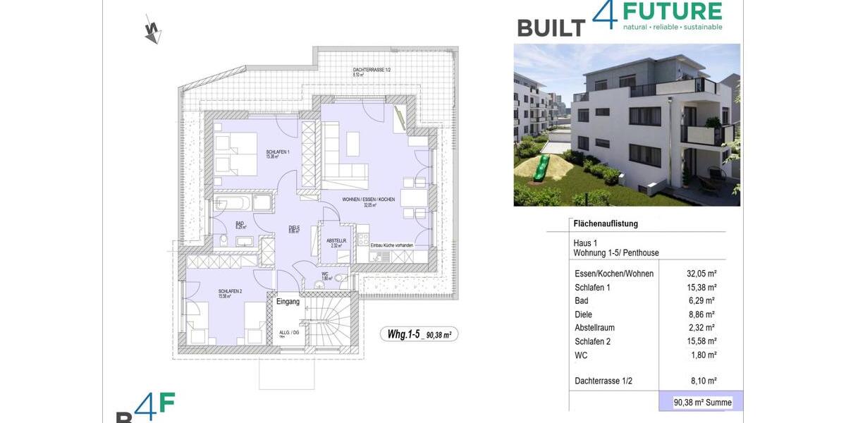 Einfamilienhaus Memmingen - 3 Zimmer, 90 m&sup2;, 1.360&euro; | Angebot:25508592