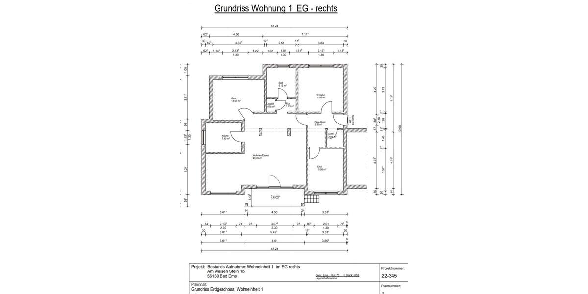 Erdgeschoßwohnung Bad Ems - 4 Zimmer, 106 m&sup2;, 275.000&euro; | Angebot:27157141