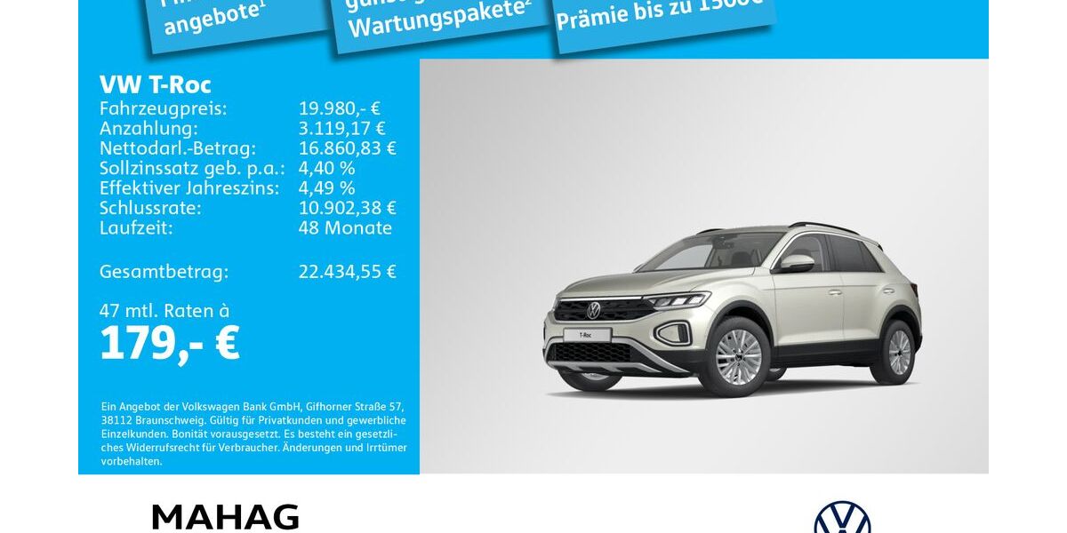 VW T-Roc 43.619 km 19.980 &euro; Ottobrunn 85521