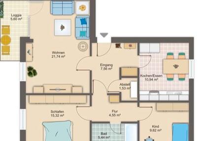 Wohnung Westerstede - 3 Zimmer, 77 m&sup2;, 230.000&euro; | Angebot:24604676