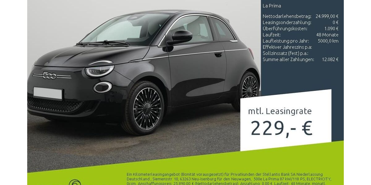 Fiat 500e 2.000 km 24.999 &euro; Borken 46325