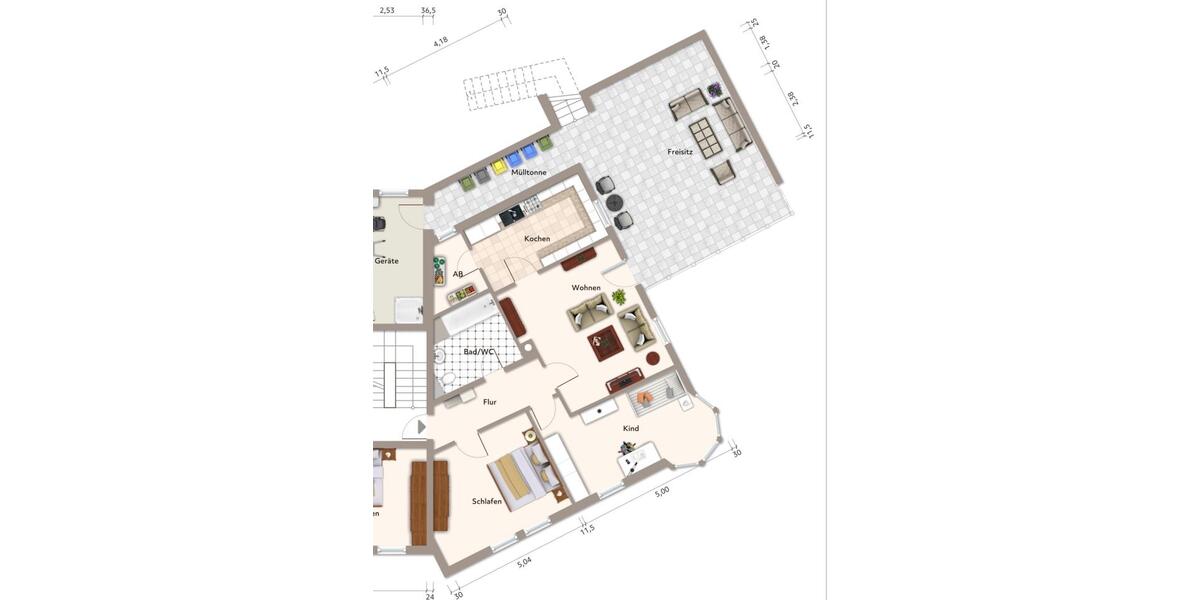 Etagenwohnung Frankenberg (Eder) - 3 Zimmer, 79 m&sup2;, 650&euro; | Angebot:26393168