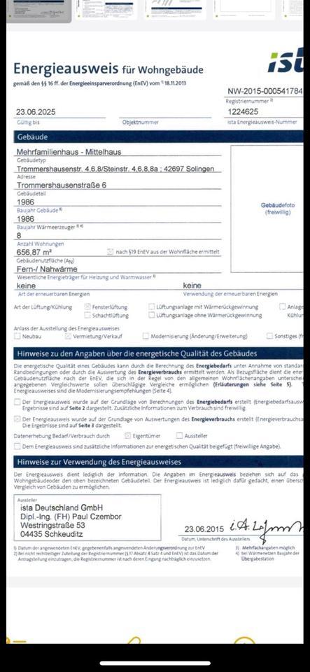 Solingen 2 Zimmer mit Stellplatz, Balkon Nähe Hbf zimmer