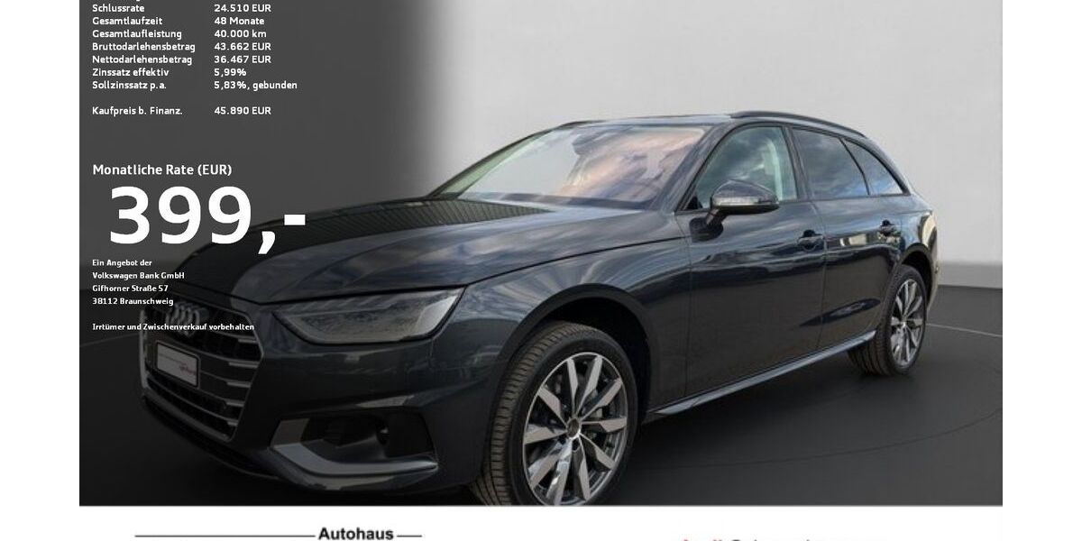 Audi A4 27.900 km 45.890 &euro; Ravensburg 88214