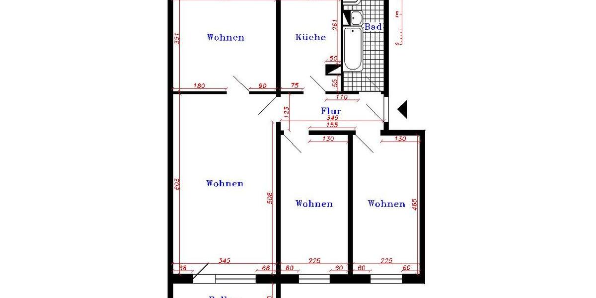 Etagenwohnung Thale - 4 Zimmer, 72 m&sup2;, 474&euro; | Angebot:24779048