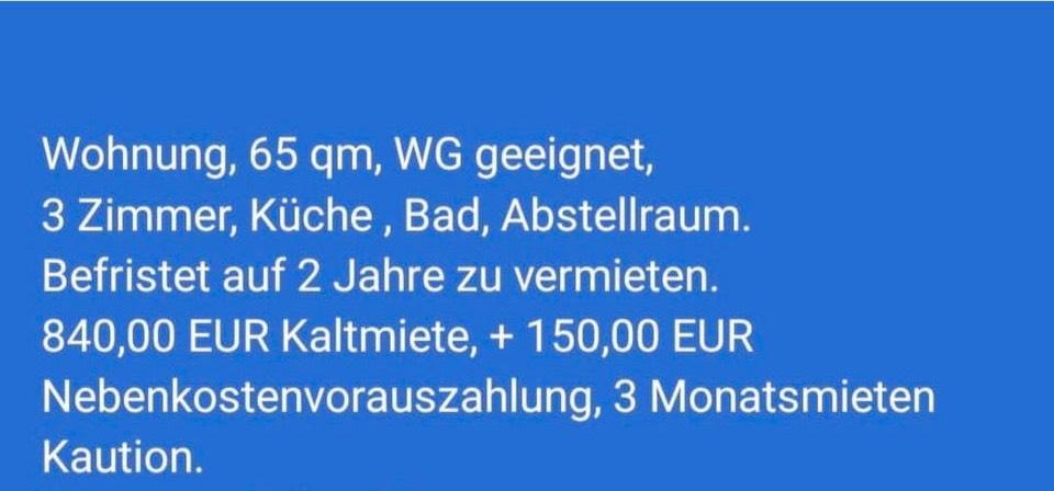 Wohnung 3 Zimmer ab Dezember zu vermieten zimmer