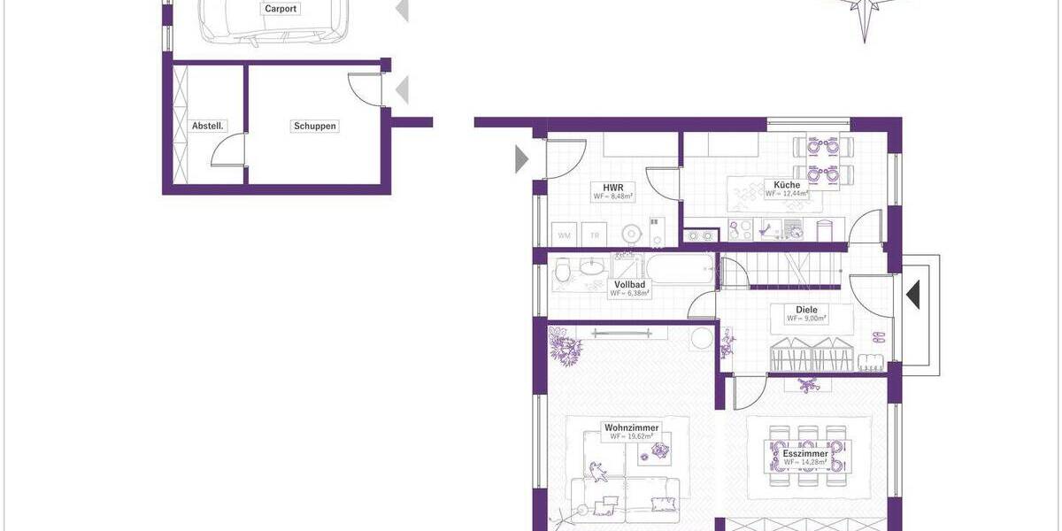 Einfamilienhaus Breitenburg - 4 Zimmer, 118 m&sup2;, 259.000&euro; | Angebot:26684091