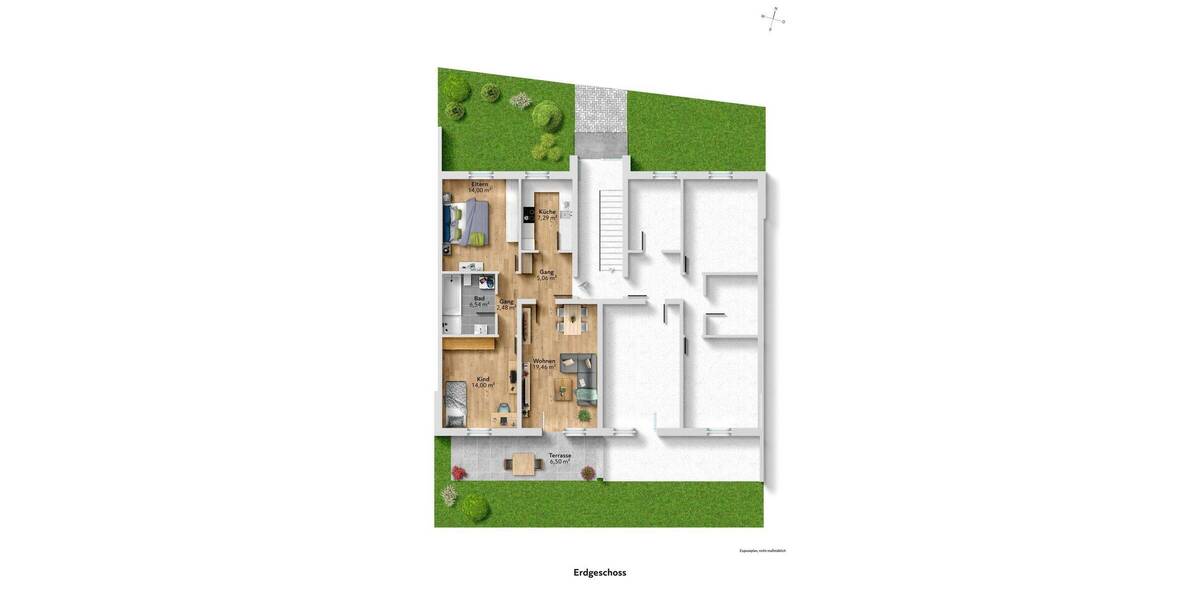 Etagenwohnung Unterneukirchen - 3 Zimmer, 75 m&sup2;, 276.000&euro; | Angebot:26029105