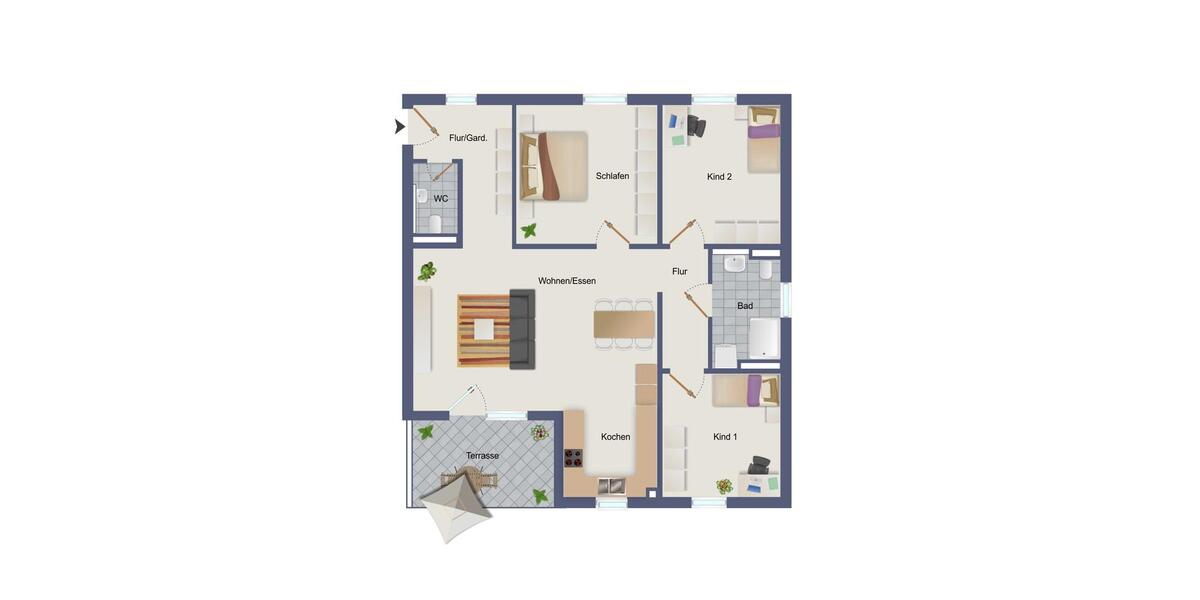 Etagenwohnung Gerabronn - 4 Zimmer, 100 m&sup2;, 991&euro; | Angebot:25881293