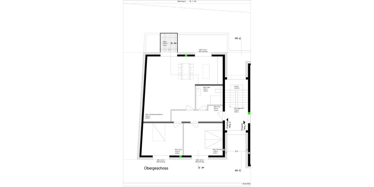 Etagenwohnung Osburg - 3 Zimmer, 100 m&sup2;, 1.350&euro; | Angebot:25182740