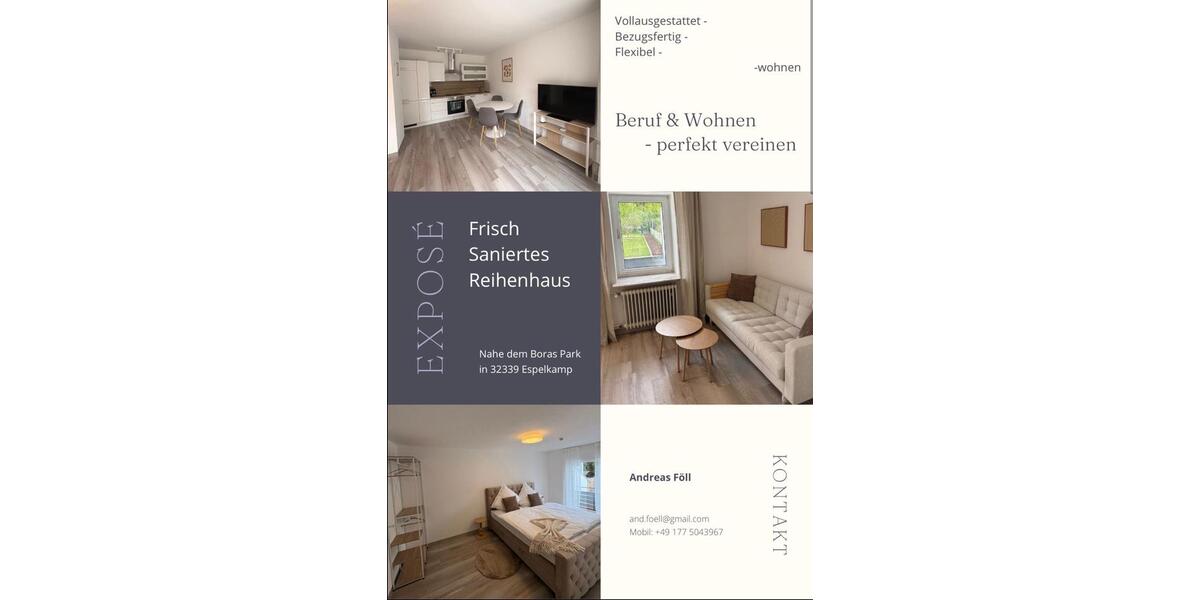 Einfamilienhaus Rahden - 3 Zimmer, 68 m&sup2;, 1.300&euro; | Angebot:26434492