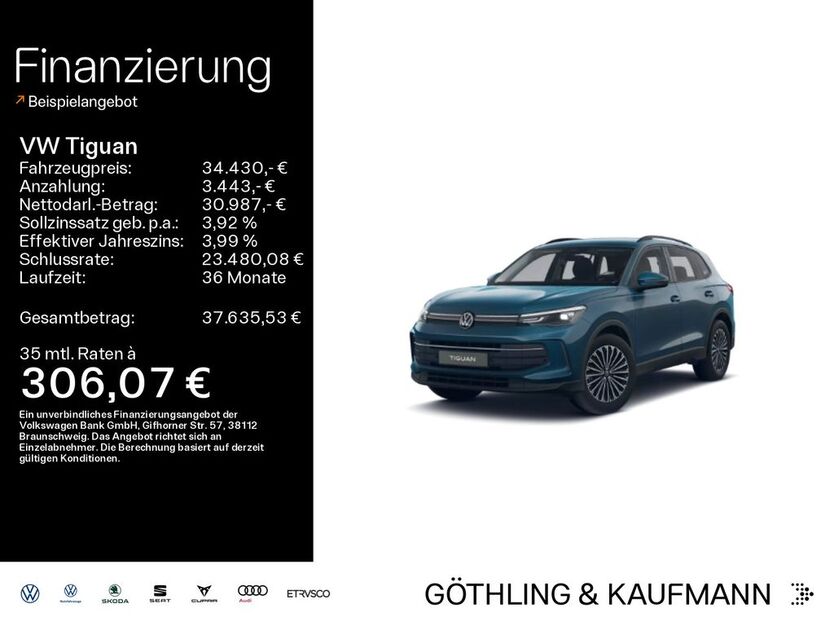 VW Tiguan 16.410 km 34.430 € Hofheim 65719