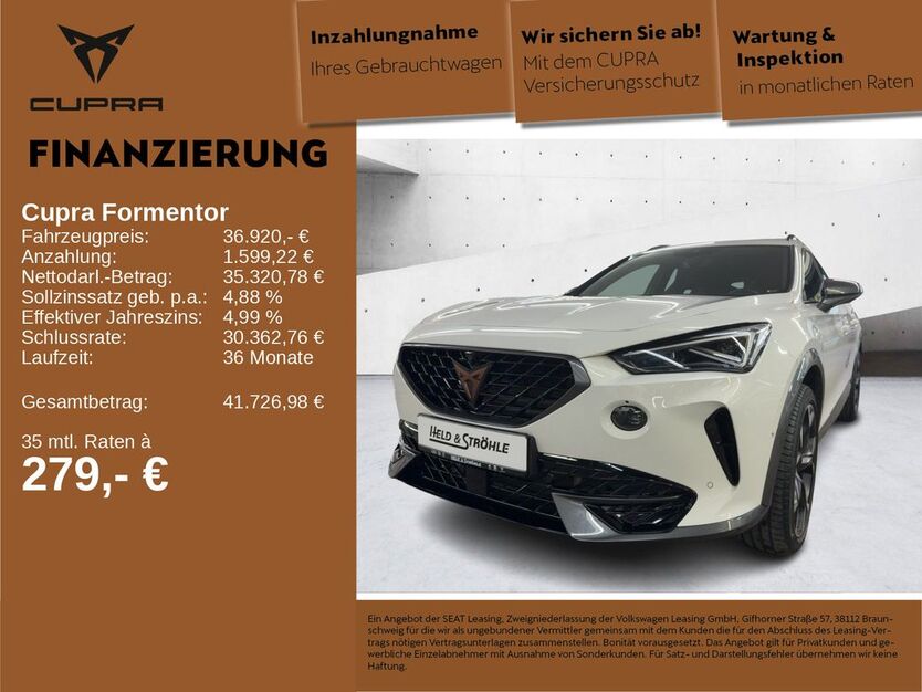 Cupra Formentor 9.998 km 36.220 € Neu-Ulm 89231