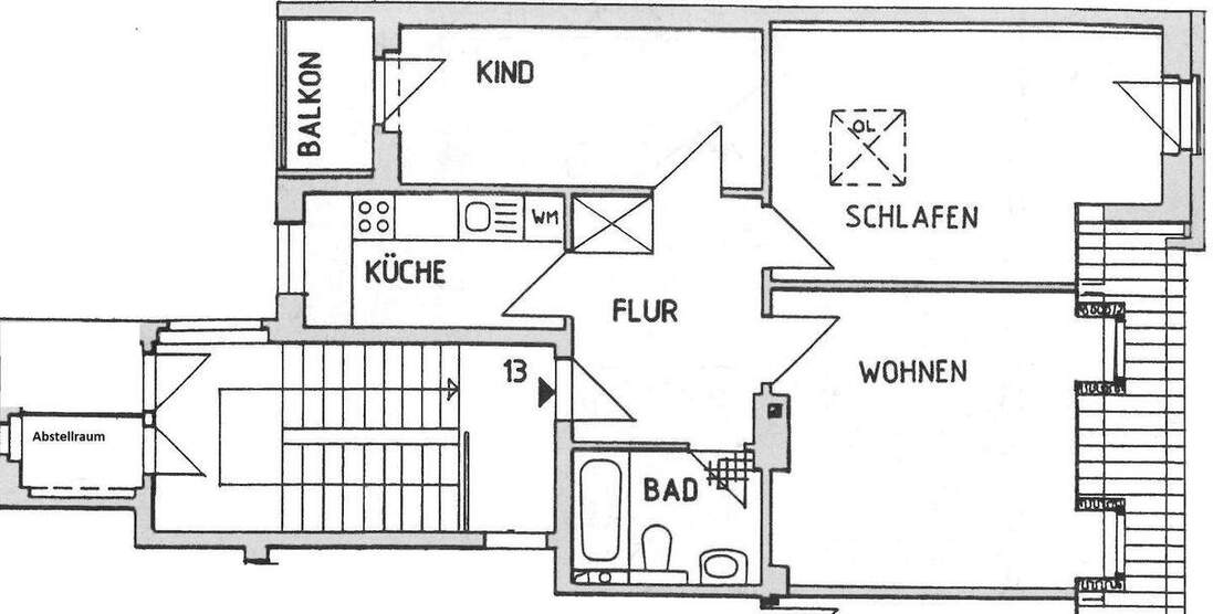 3 Raum-Wohnung 3 zimmer