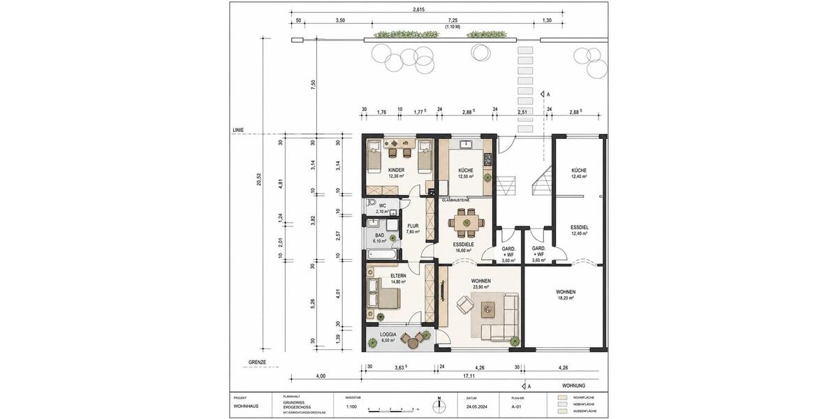 Erdgeschoßwohnung Ampfing - 3 Zimmer, 82 m&sup2;, 950&euro; | Angebot:26393669