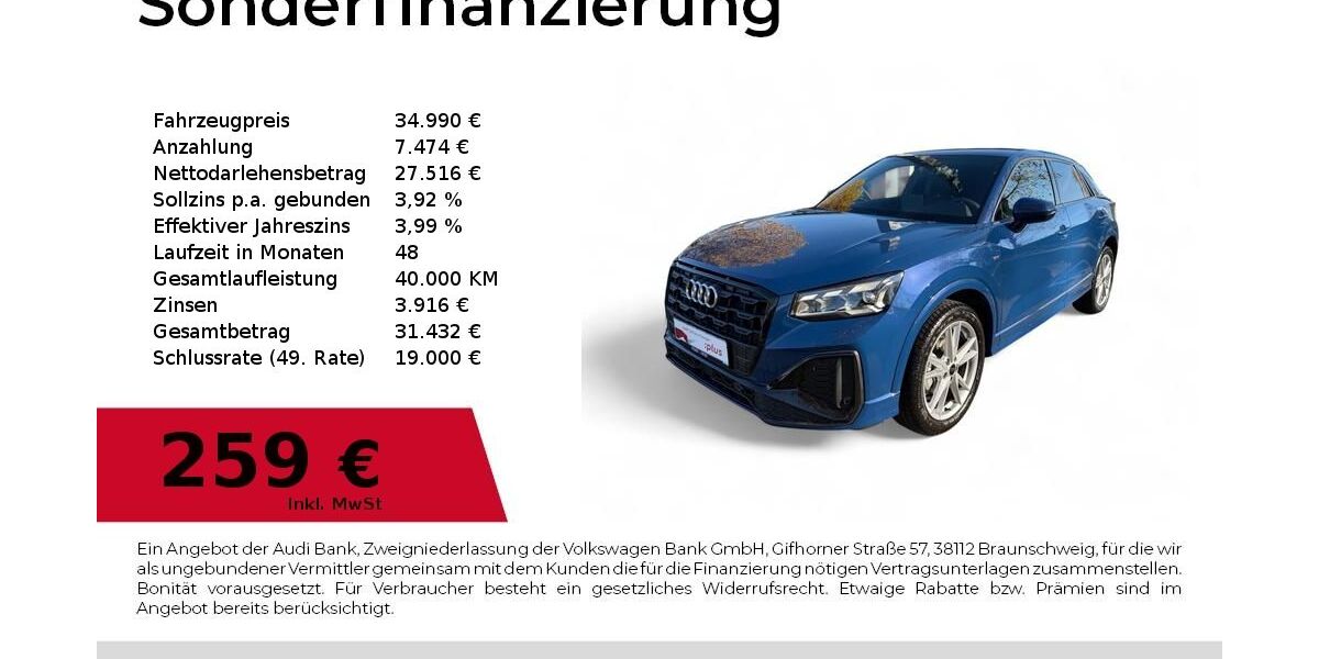 Audi Q2 6.398 km 34.990 &euro; Dessau-Roßlau 06844