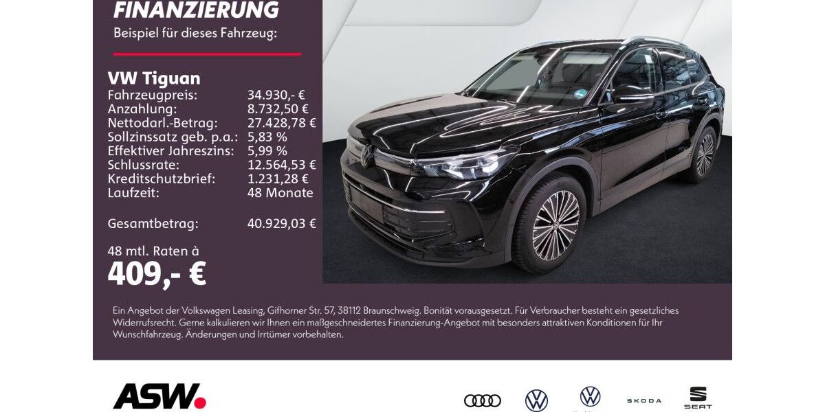 VW Tiguan 20.400 km 34.930 &euro; Weinsberg 74189
