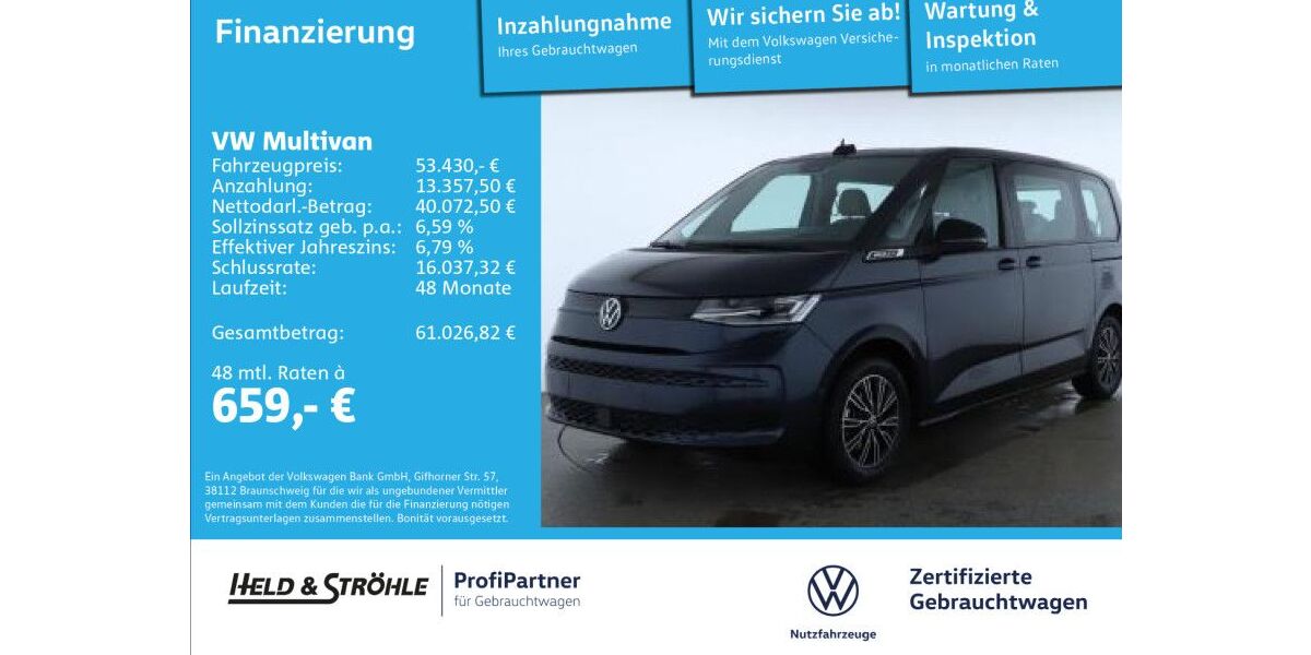 VW T7 Multivan 25.772 km 53.430 &euro; Ulm 89079