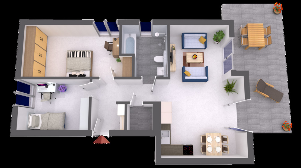 Terrassenwohnung Spenge Lenzinghausen - 3 Zimmer, 83 m&sup2;, 324.500&euro; | Angebot:24907197