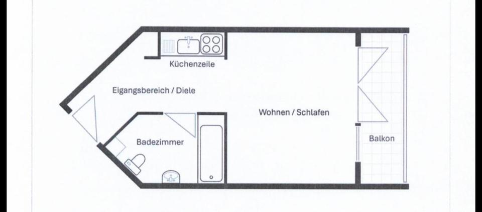 Etagenwohnung Bad Homburg vor der Höhe Berliner Siedlung/Gartenfeld - 1 Zimmer, 33 m&sup2;, 765&euro; | Angebot:26373433
