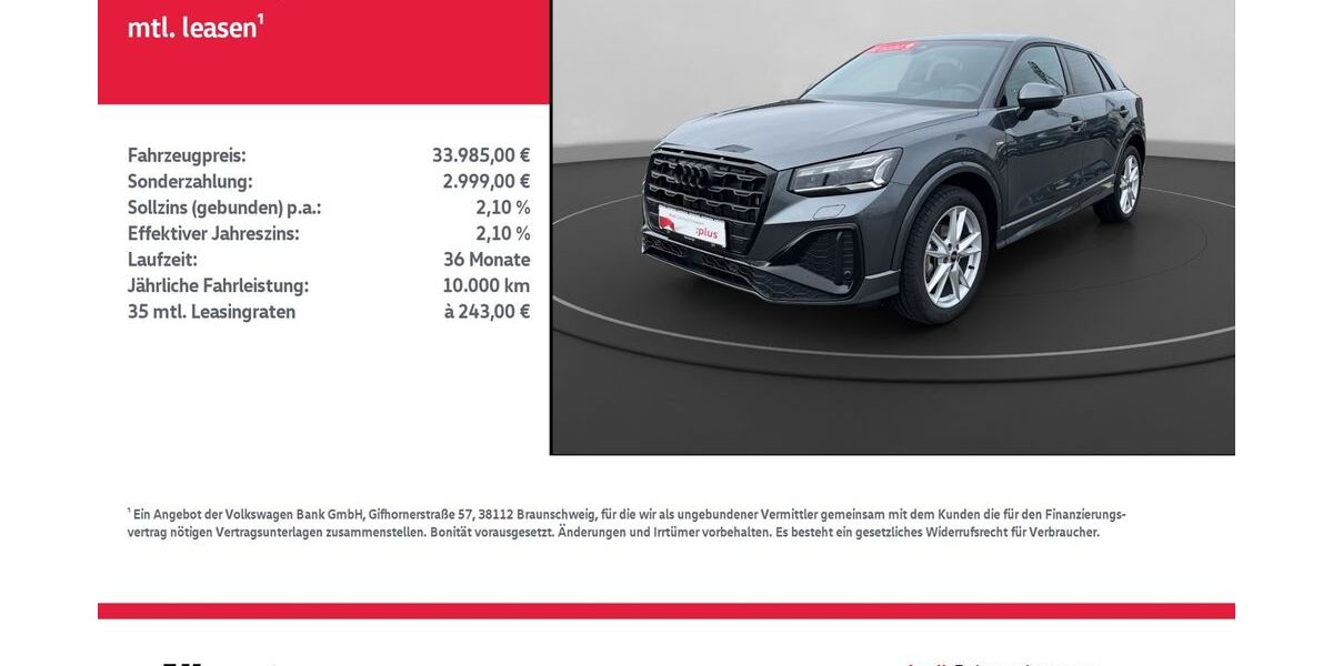 Audi Q2 6.966 km 33.985 &euro; Nordhausen 99734