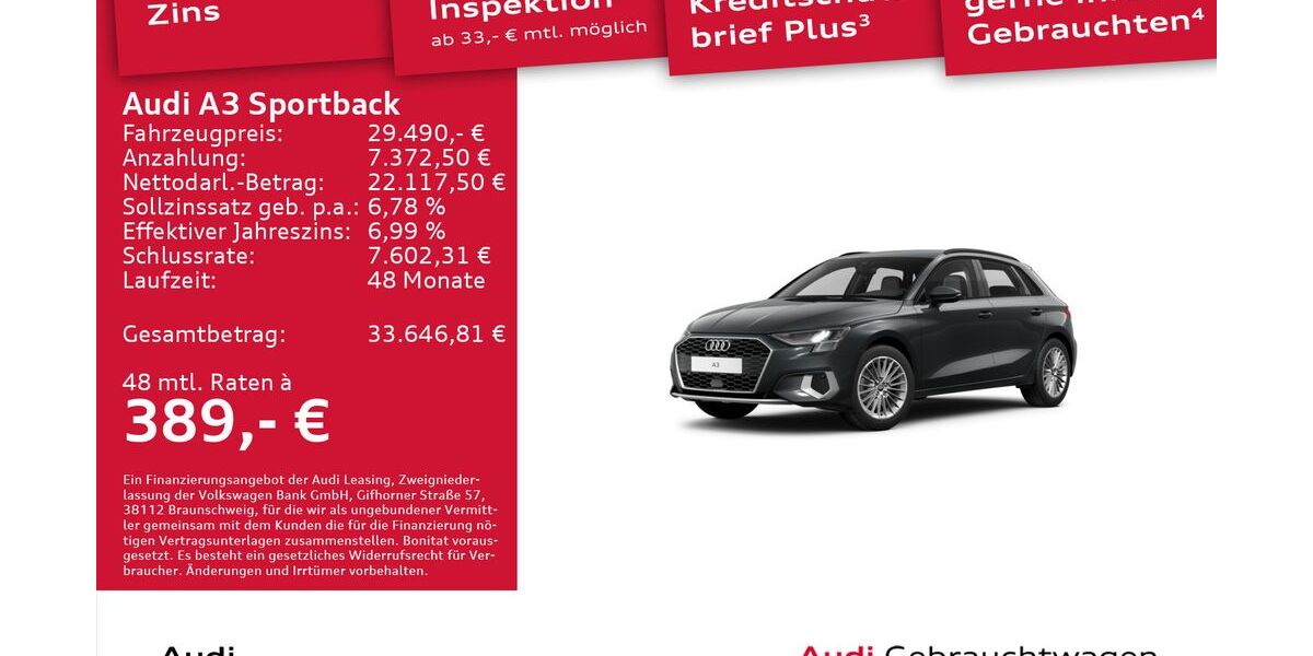 Audi A3 22.793 km 29.490 &euro; Dresden 01067