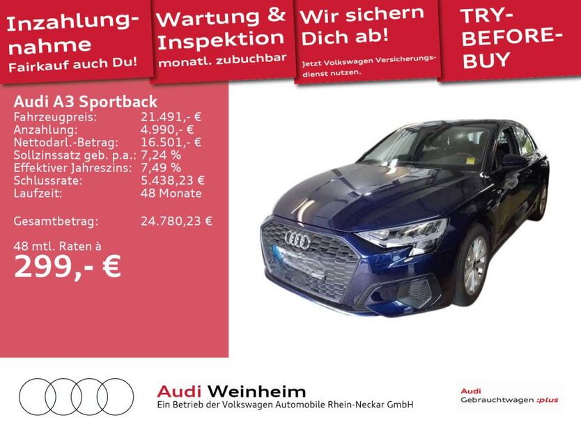 Audi A3 24.768 km 21.491 € Weinheim 69469