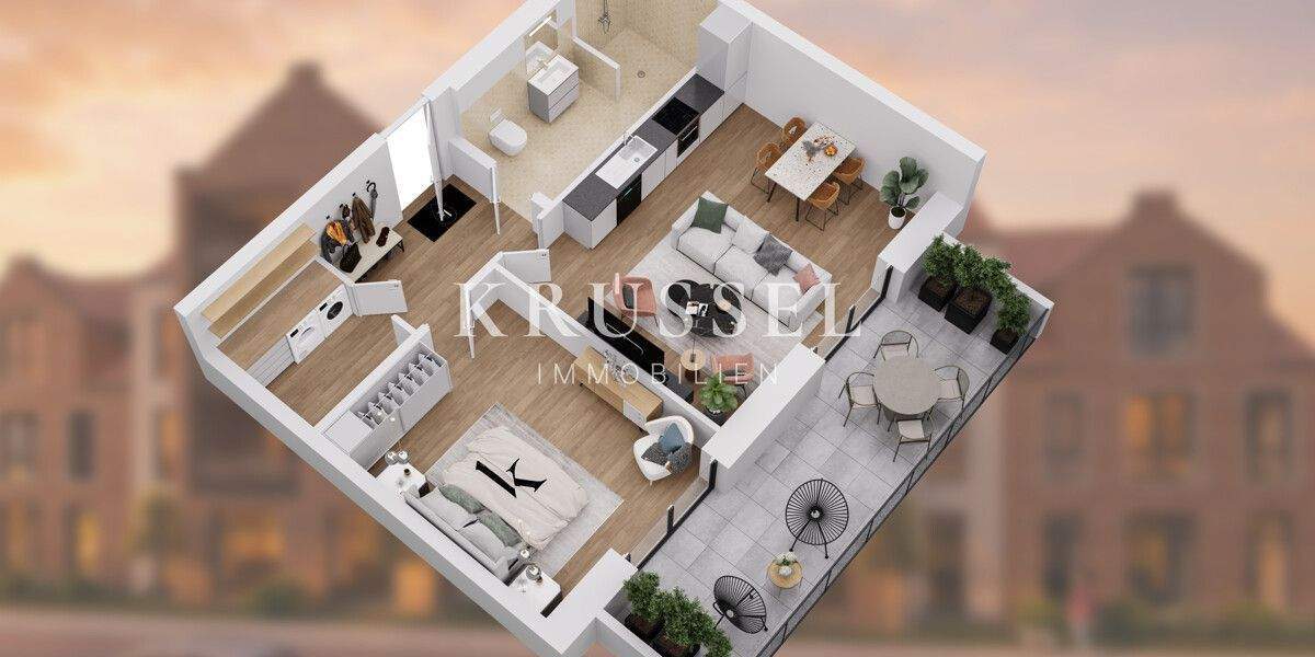 Etagenwohnung Lingen Damaschke - 2 Zimmer, 64 m&sup2;, 290.430&euro; | Angebot:25798360