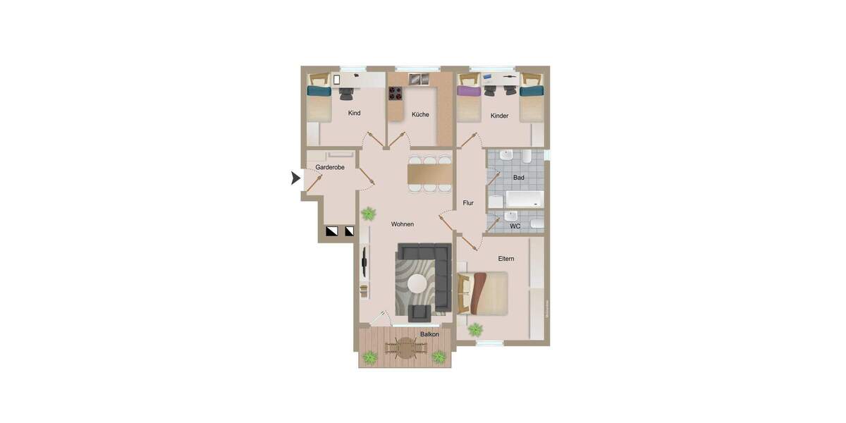 Etagenwohnung Krumbach - 4 Zimmer, 96 m&sup2;, 296.800&euro; | Angebot:25732226