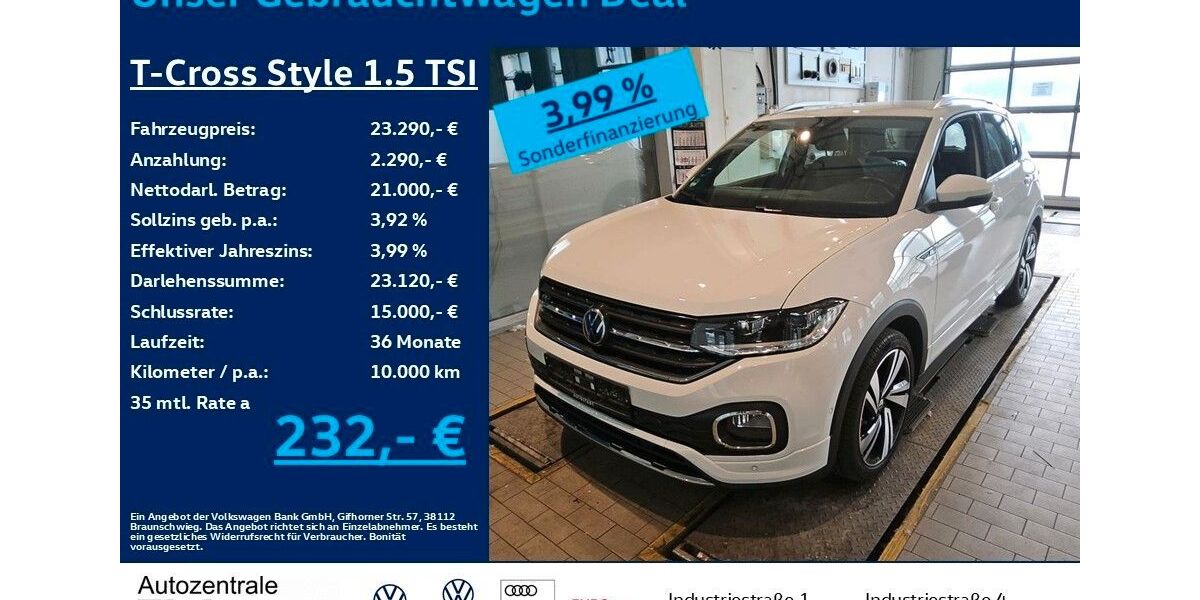 VW T-Cross 29.550 km 23.290 &euro; Heiligenroth 56412