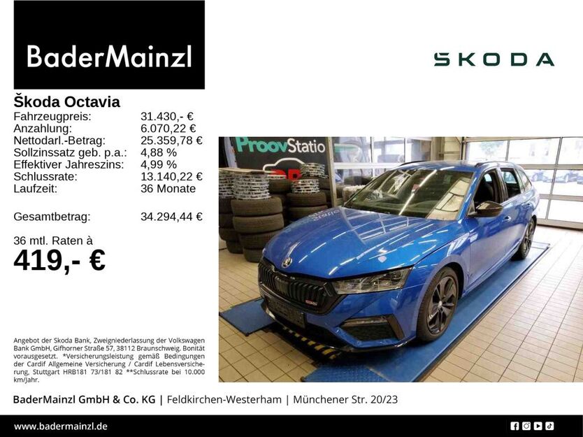 Skoda Octavia 87.200 km 31.430 € Feldkirchen/Westerham 83620