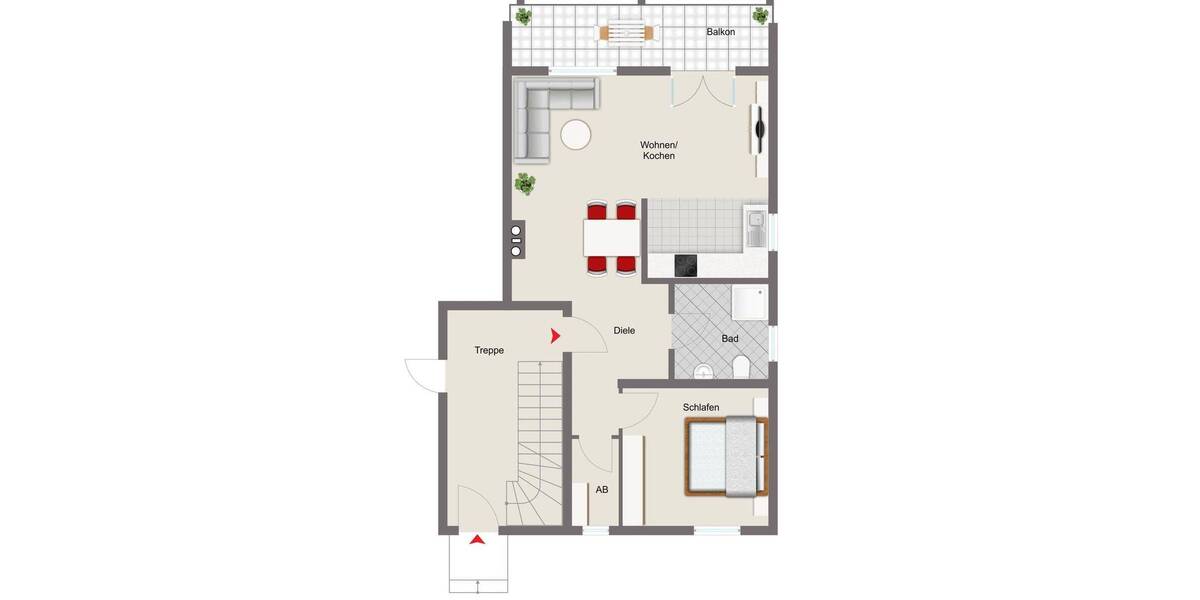 Etagenwohnung Mitterfels - 3 Zimmer, 68 m&sup2;, 195.000&euro; | Angebot:26657068