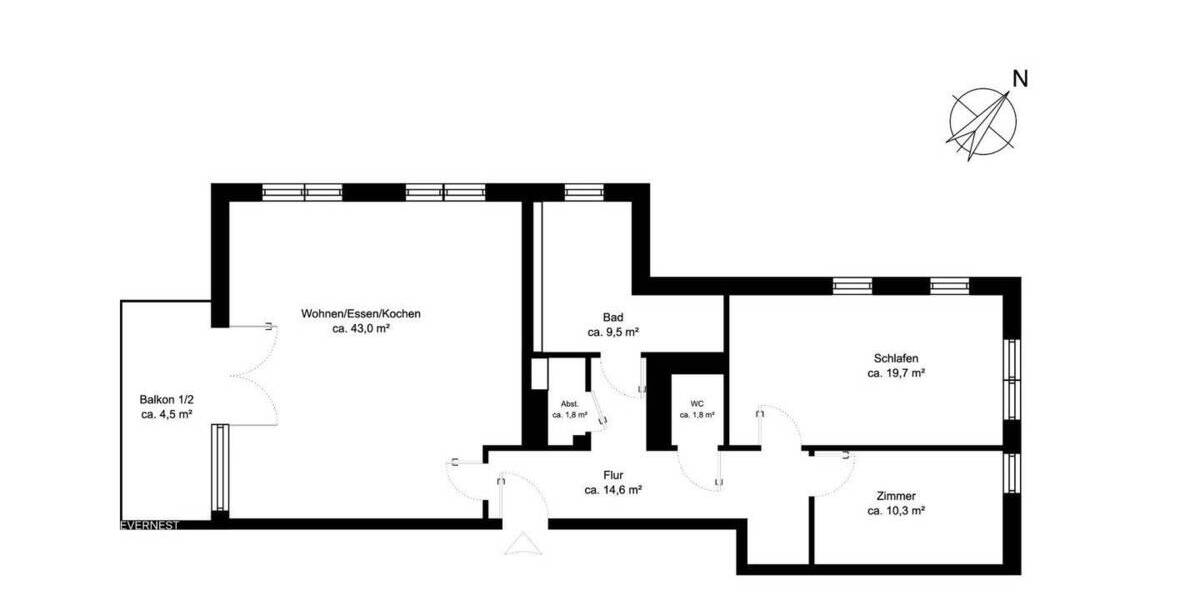 Etagenwohnung List auf Sylt - 3 Zimmer, 105 m&sup2;, 844.260&euro; | Angebot:26892930