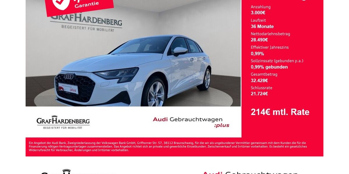 Audi A3 23.300 km 30.910 &euro; Singen 78224