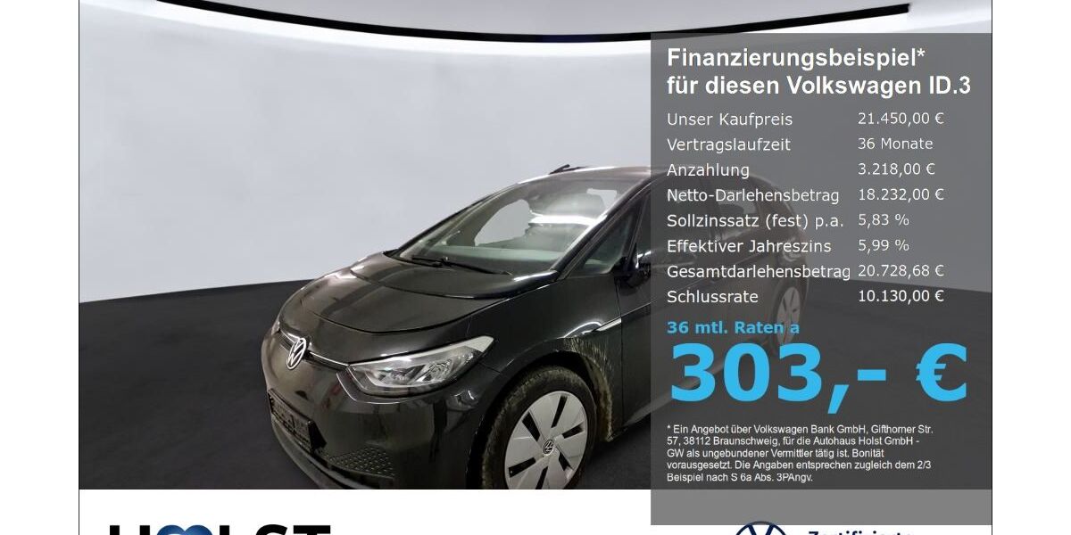 VW ID.3 20.507 km 21.450 &euro; Scheeßel 27383