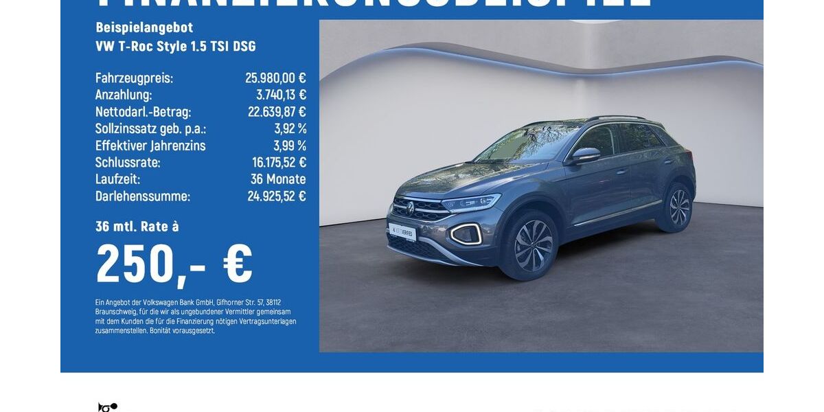 VW T-Roc 26.100 km 25.980 &euro; Braunschweig 38122