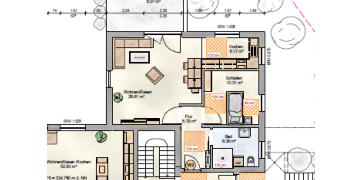 Erdgeschoßwohnung Neuhof - 2 Zimmer, 60 m&sup2;, 560&euro; | Angebot:25313529