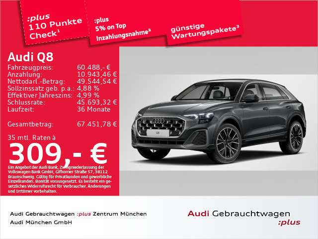 Audi Q8 64.868 km 60.488 &euro; Eching 85386