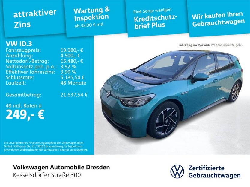 VW ID.3 36.938 km 19.980 € Dresden 01169