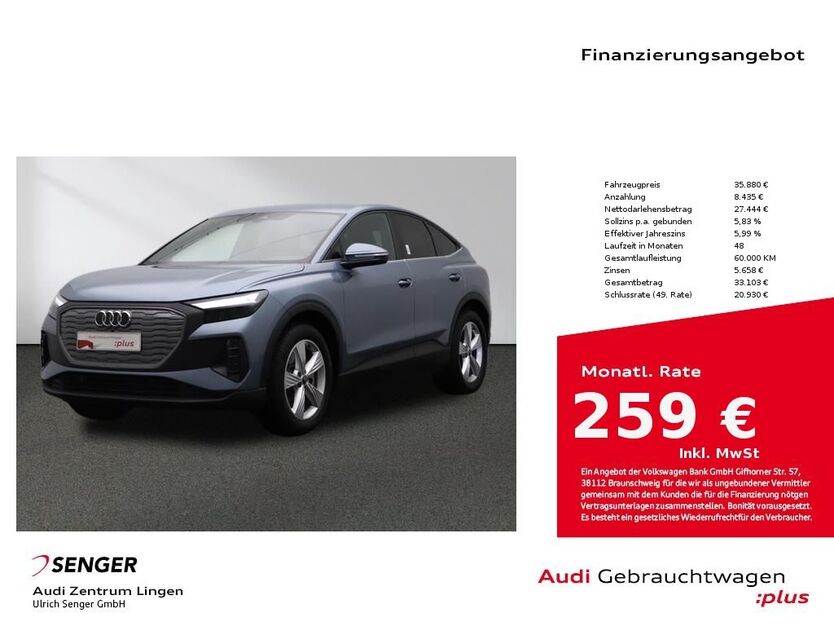 Audi Q4 e-tron 15.827 km 35.880 € Lingen 49809