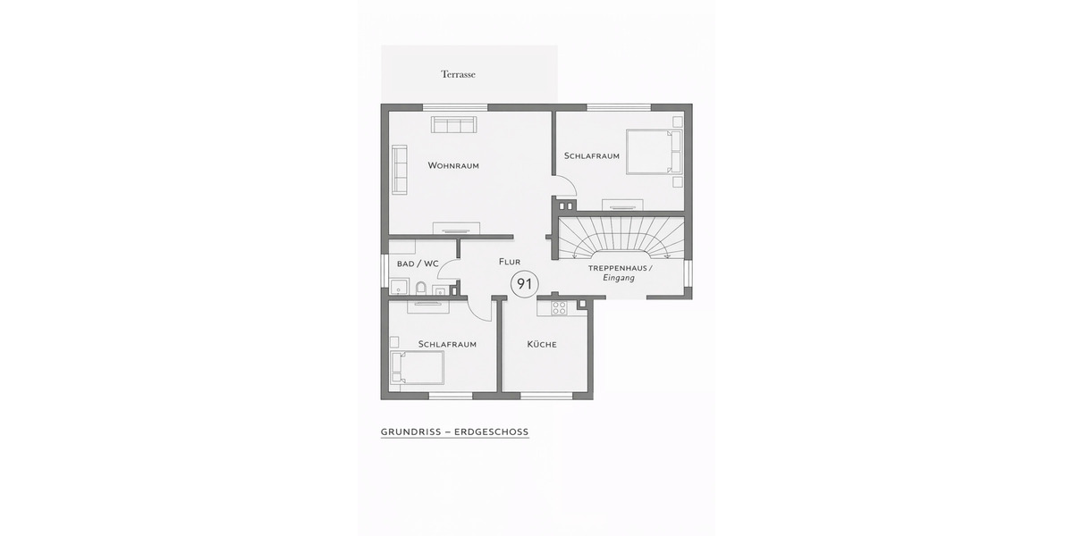 Etagenwohnung München Ramersdorf-Perlach - 2 Zimmer, 55 m&sup2;, 398.000&euro; | Angebot:26851188