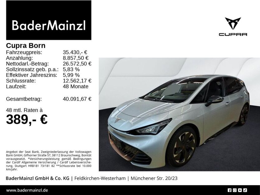 Cupra Born 15.700 km 35.430 € Feldkirchen/Westerham 83620