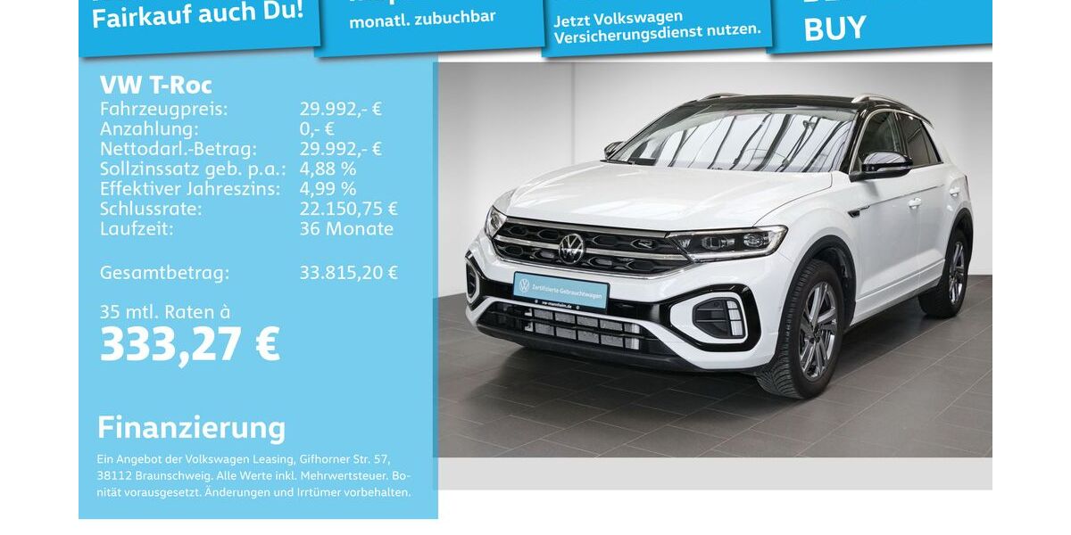 VW T-Roc 26.278 km 29.499 &euro; Mannheim 68309