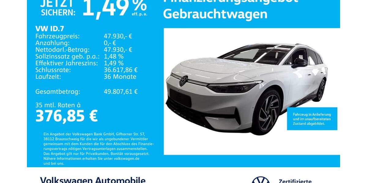 VW ID.7 8.400 km 47.930 € Stuttgart-Wangen 70188