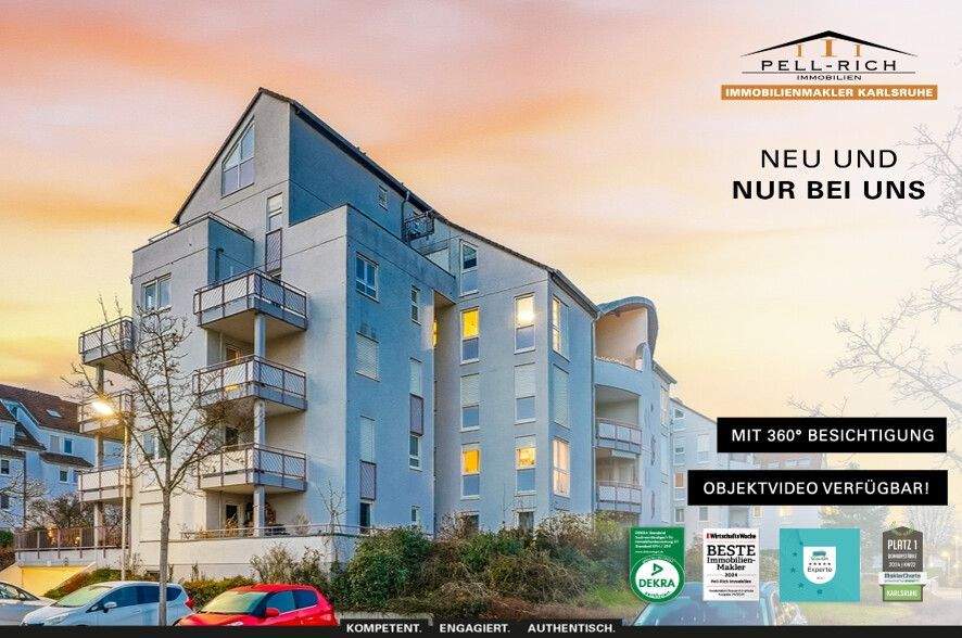 WOHLFÜHLORT: Gemütliche 2-Zimmerwohnung in der Waldstadt mit Balkon und Tiefgaragen-Stellplatz 2 zimmer